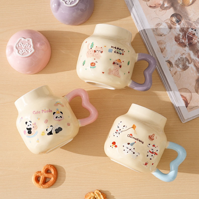 大容量卡通水壶陶瓷杯520ml5330