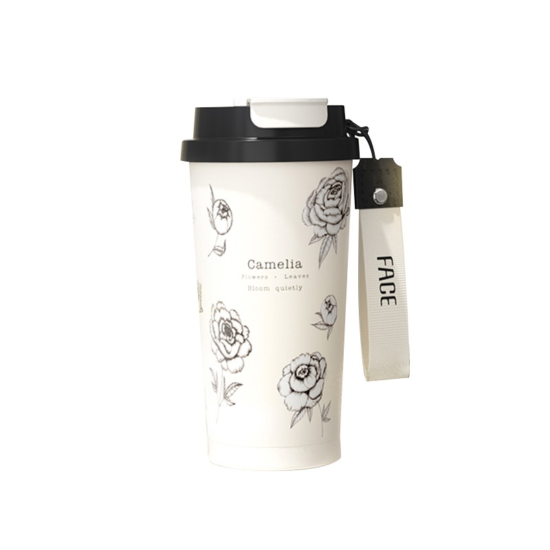 Face  双饮手提咖啡杯图案款FA-KV53E-A