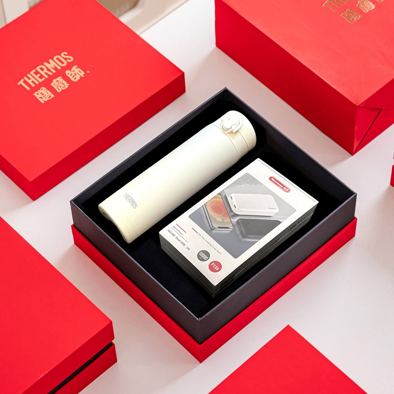 膳魔师  保温杯纽曼移动电源礼盒JNFNM26