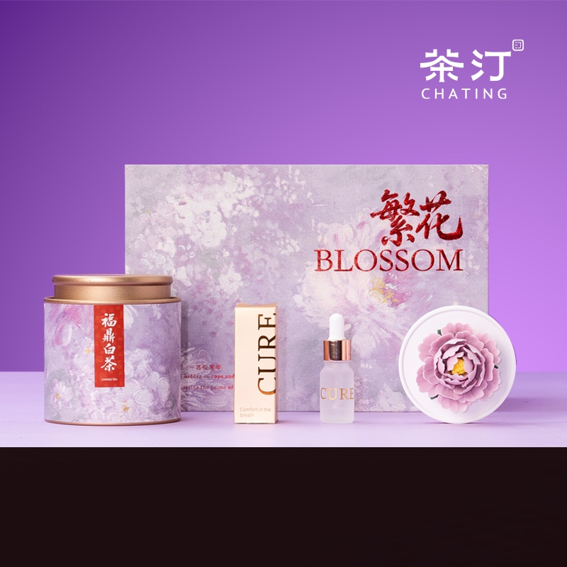 茶汀  繁花非遗手捏陶瓷花香薰红茶套装