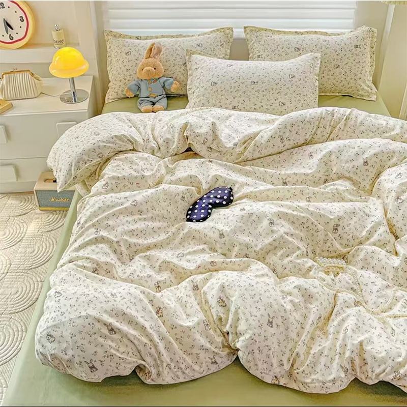 無印良品  无印良品全棉四件套花间小兔