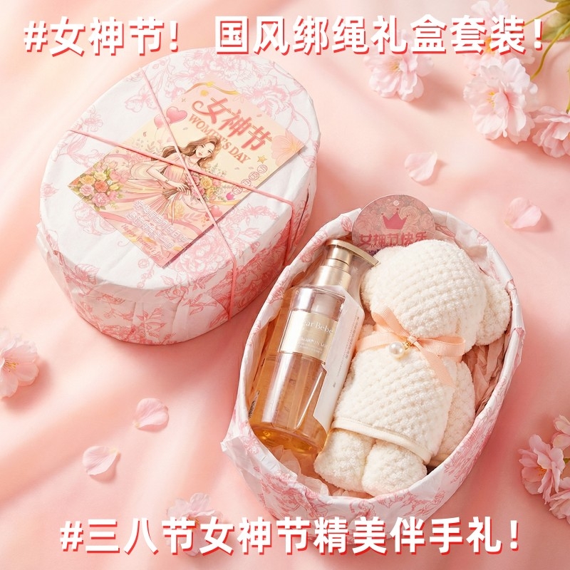 上白石  独特艾琳香氛沐浴露毛巾香片组合品WMJ-010