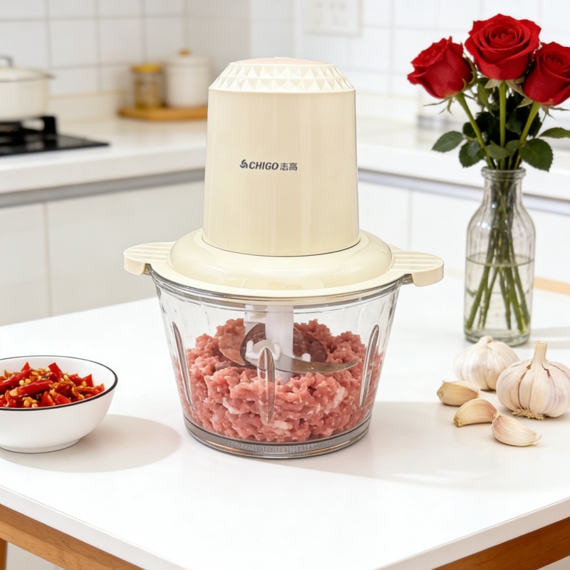 志高  绞肉机家用多功能玻璃杯碎肉机bz13