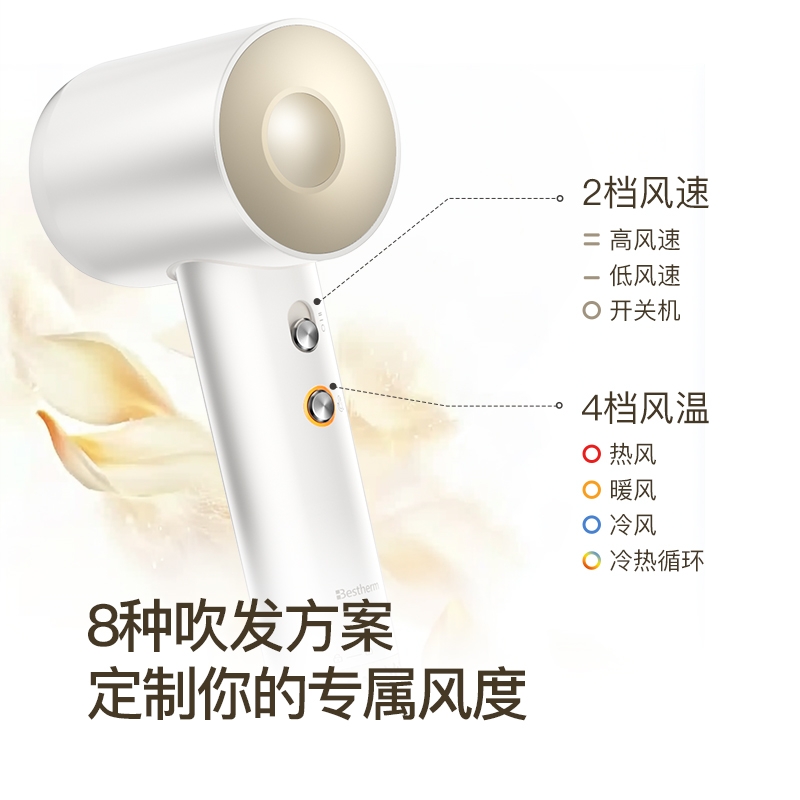 百斯腾  新一代养护型速干高速吹风机YH5