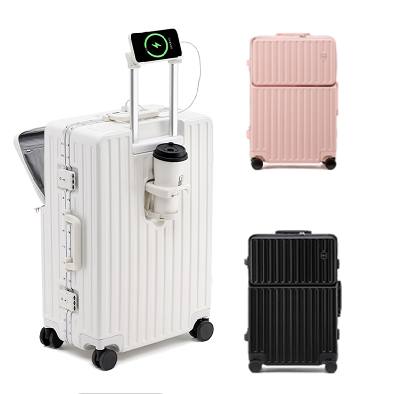 DULA  铝框前开盖行李箱24寸