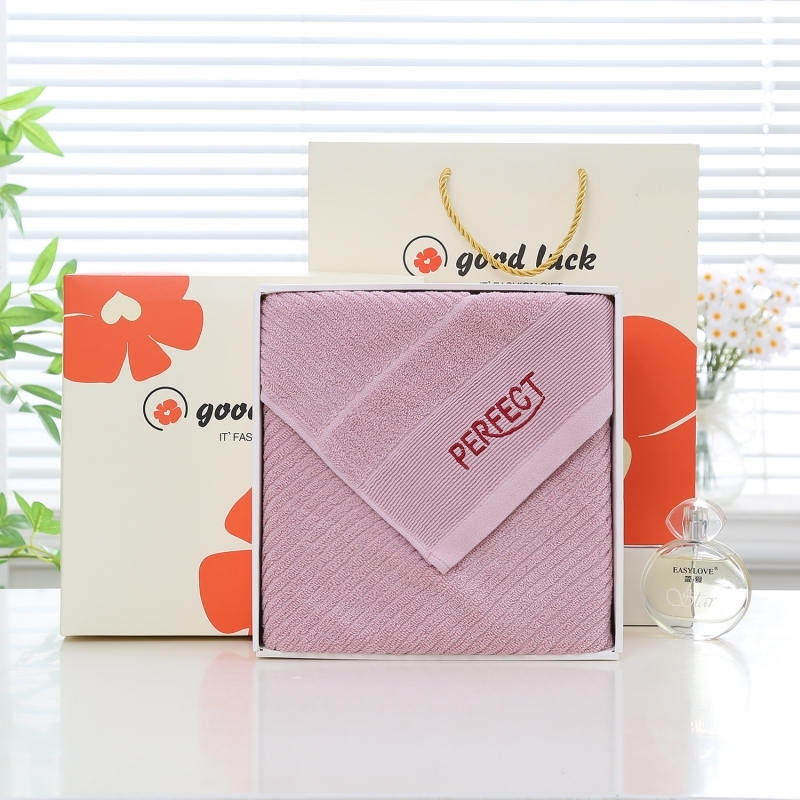 奥来纯  维也纳纯棉浴巾单条礼盒高档礼品