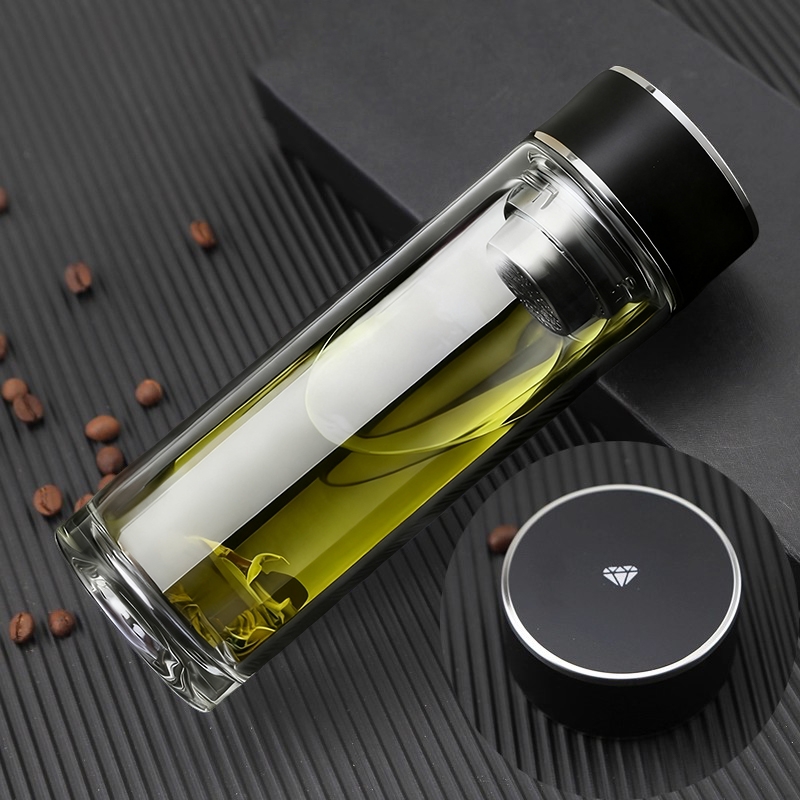 至作  双层加厚过滤玻璃杯300MLSNK-1682