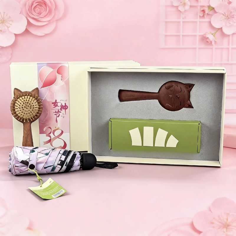 福礼掌柜  柔光集礼品蕉下伞气囊梳组合FLZG-3804