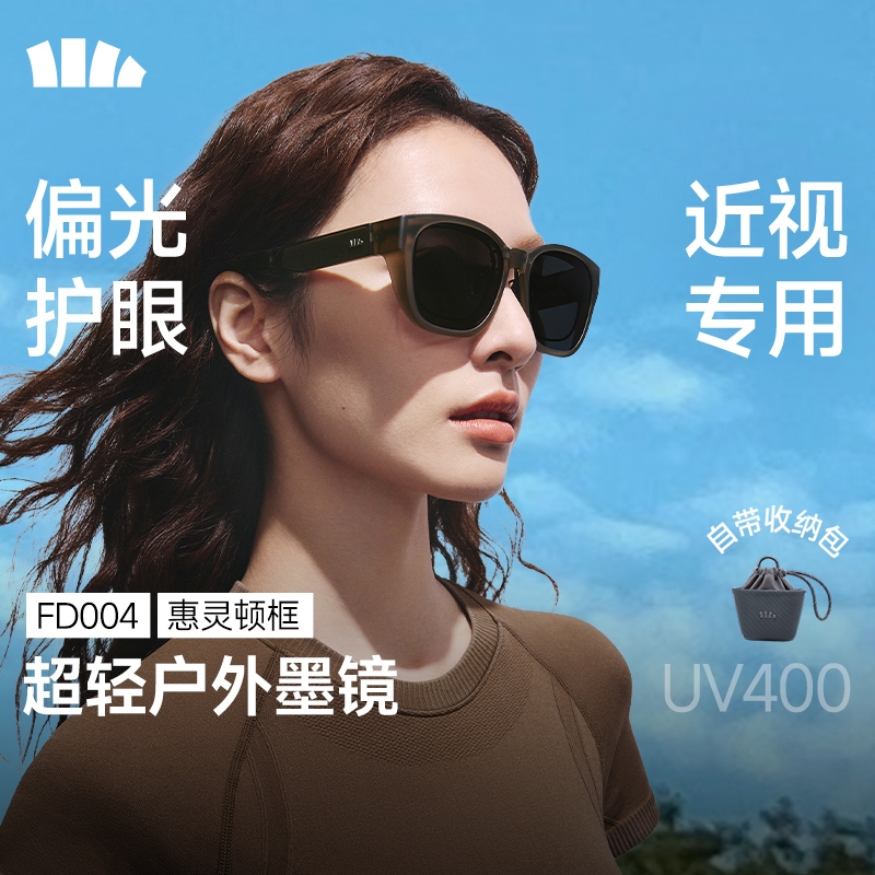 蕉下  惠灵顿框折叠近视墨镜FD004