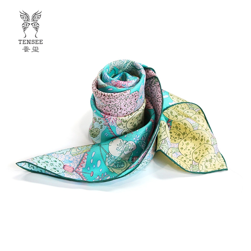 蚕玺  生肖贺喜丝巾