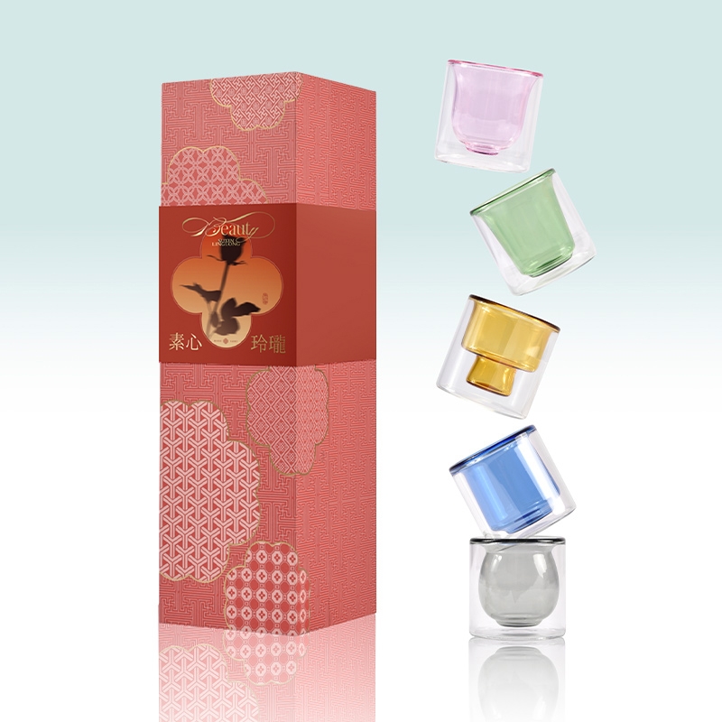 清朴堂  素心玲珑琉韵五彩杯