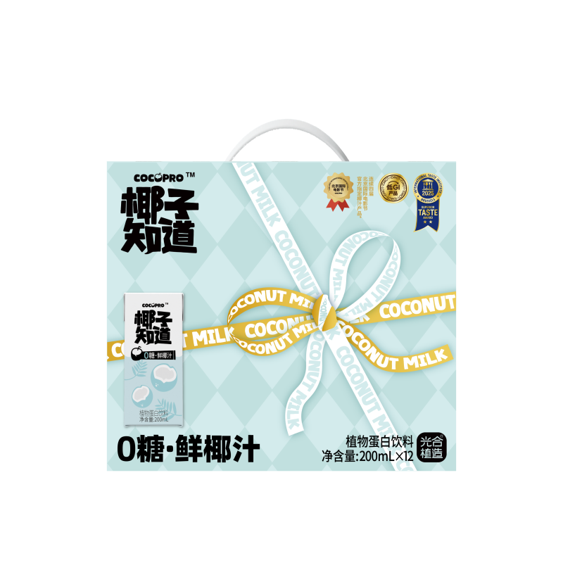 椰子知道  0糖鲜椰汁礼盒200ml*12