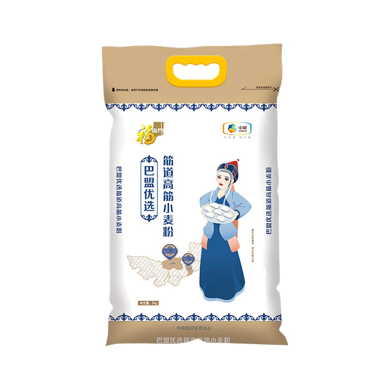 福临门  巴盟优选筋道高筋小麦粉5kg