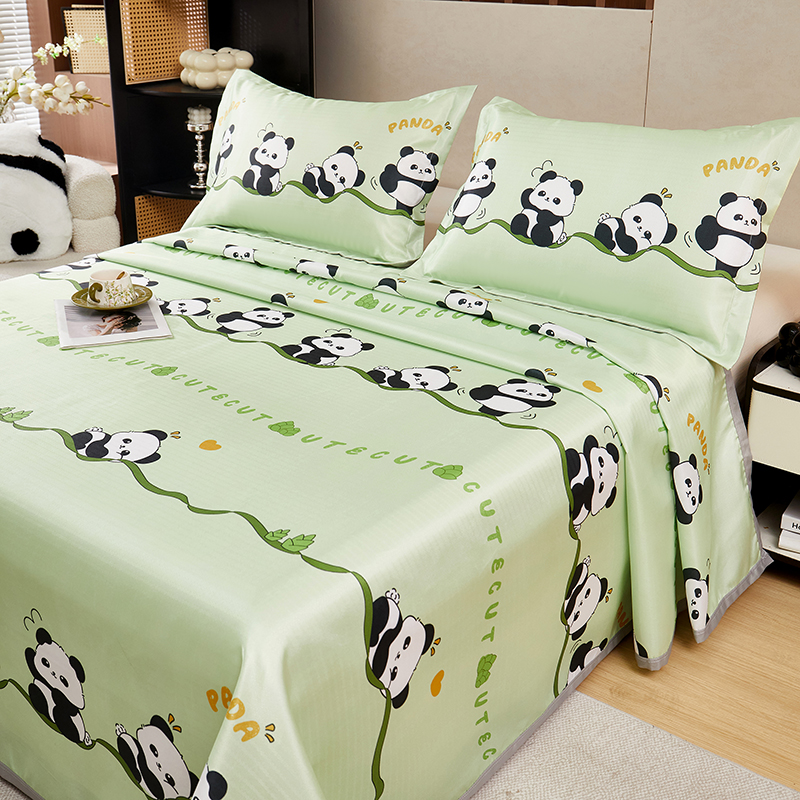 花花公子  新款冰丝简约舒适凉席三件套PLAYBOY-48