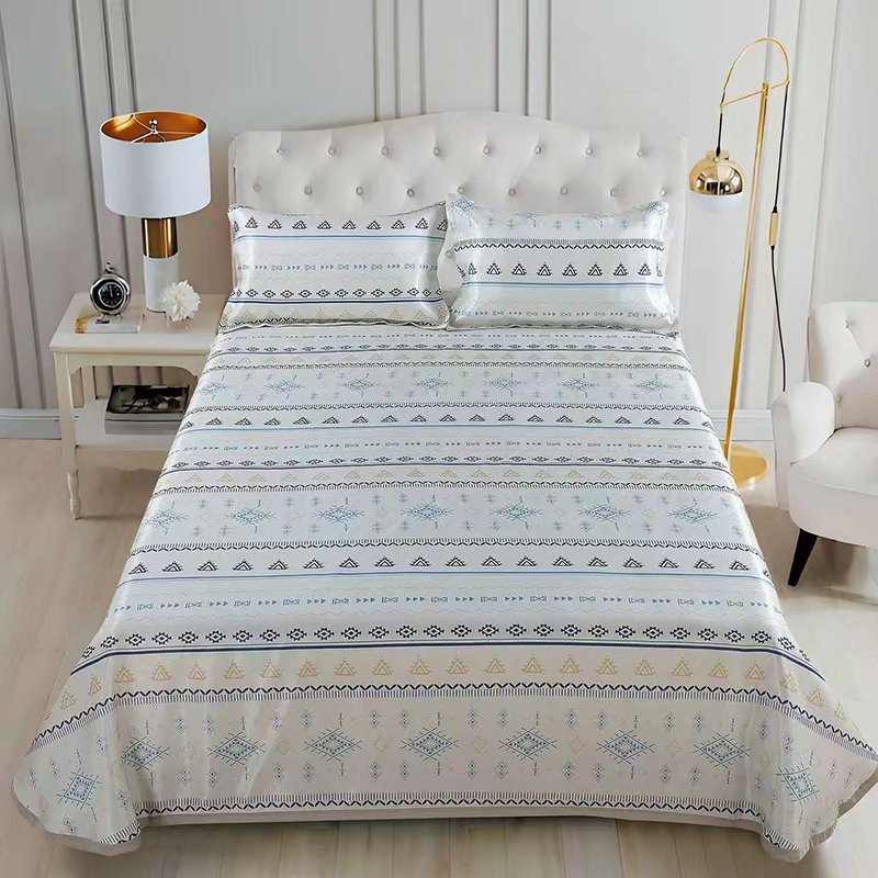 花花公子  冰丝凉席三件套夏沐