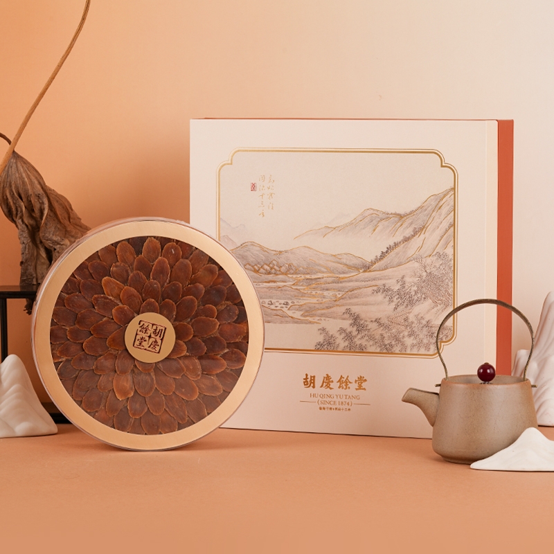 胡庆余堂  山水古画红参圆盘排片150g