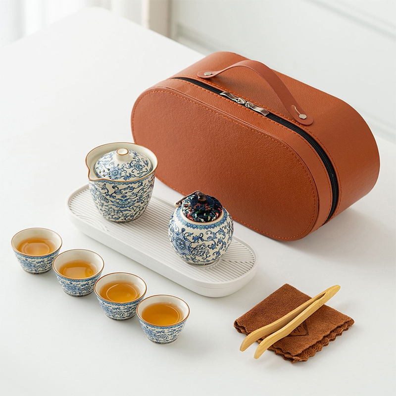 辞蕴  汝窑缠枝莲茶具套装