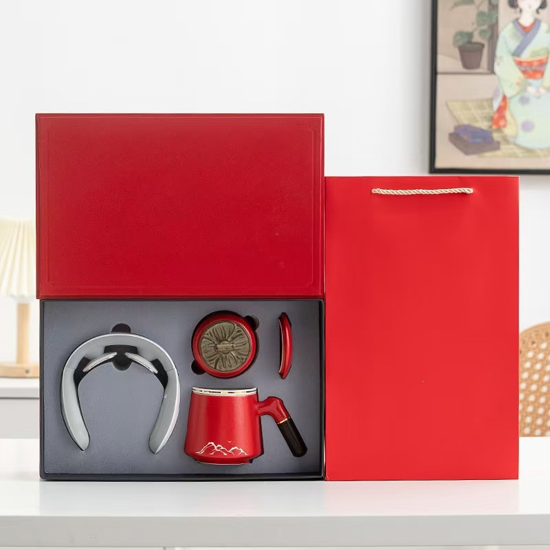 颈椎仪办公杯茶叶罐套装