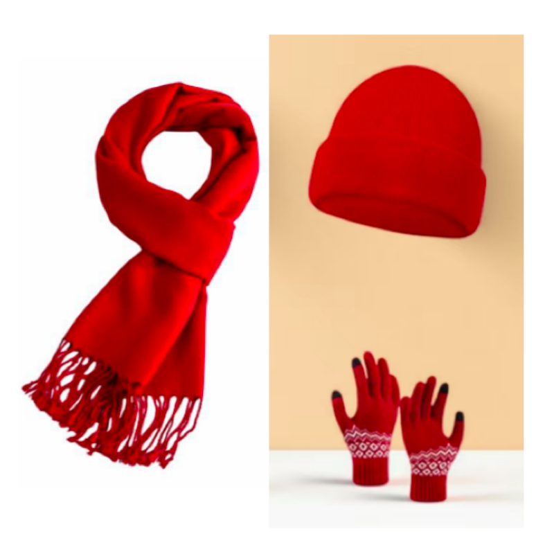 Senmoh  帽子围巾手套三件套SH3001A