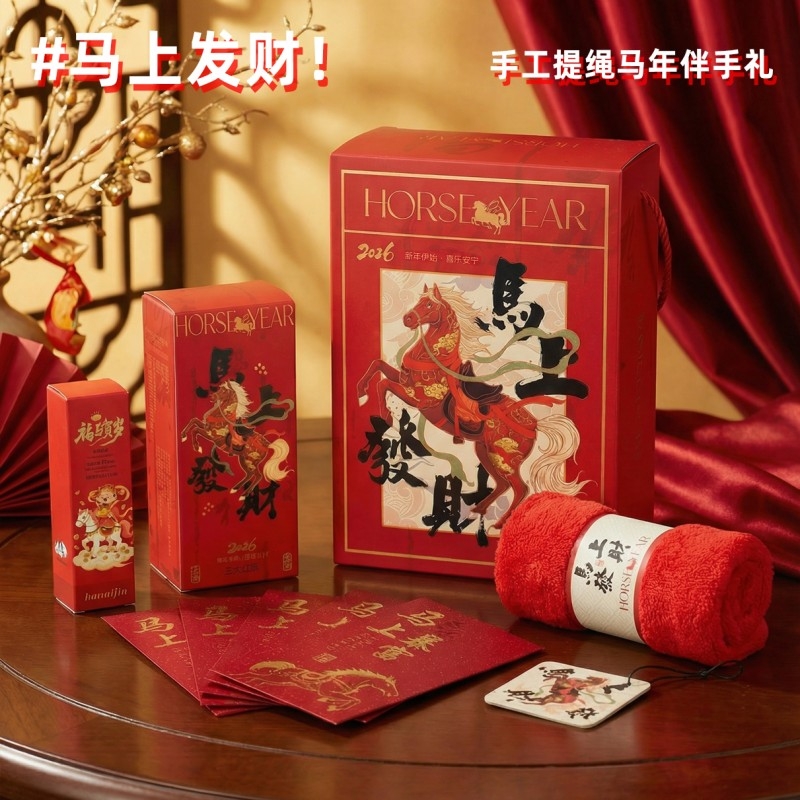 上白石  马年红包毛巾红茶护手霜新春礼盒MAC-002