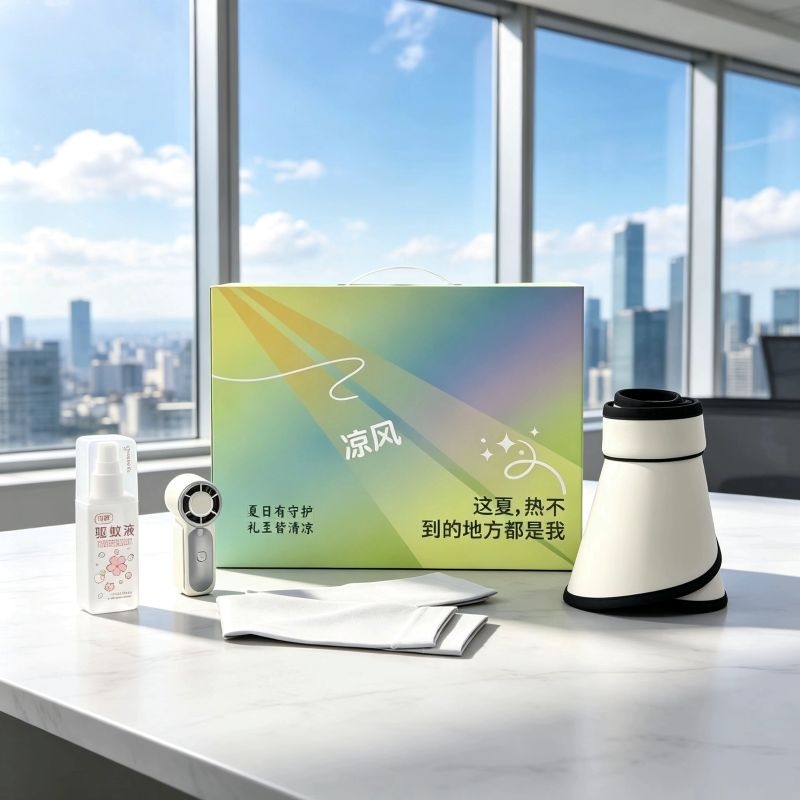 福礼掌柜  风禾纳凉遮阳防蚊风扇组合套装FLZG-26018