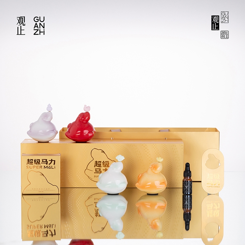 仟信慈艺  马年生肖礼超级马力陶瓷摆件礼装