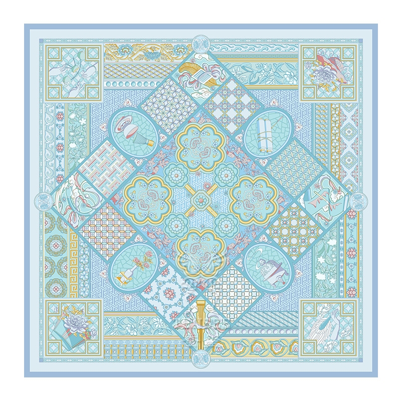 蚕玺  宋韵四雅真丝丝巾