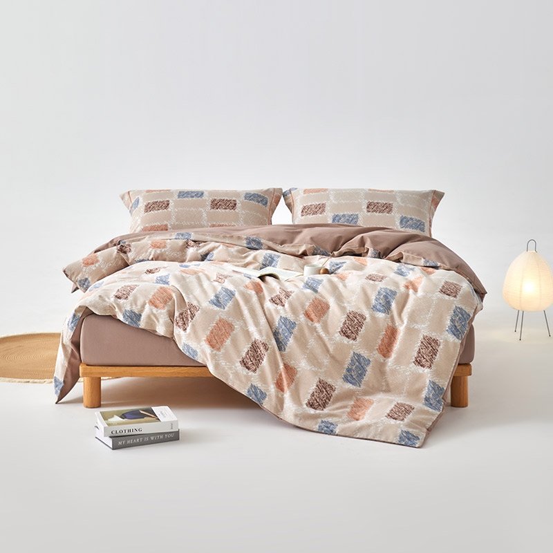 無印良品  60支长绒棉纯棉磨毛四件套MJ-T2025-0283