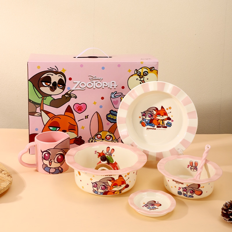 迪士尼  餐具套装一人食6件套碗碟组合