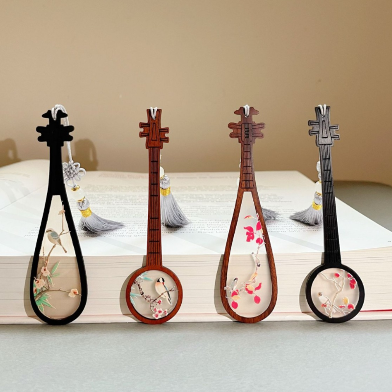 尚元堂  锦瑟琵琶阮咸书签4件套伴手礼JXW406