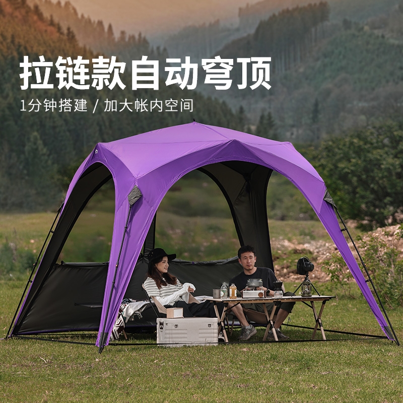 狼行者  户外露营黑胶自动穹顶天幕LXZ-1000-2001