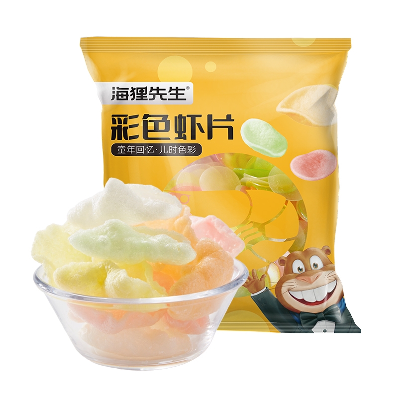 海狸先生  自己油炸生虾片150g*6袋hlxs-a25