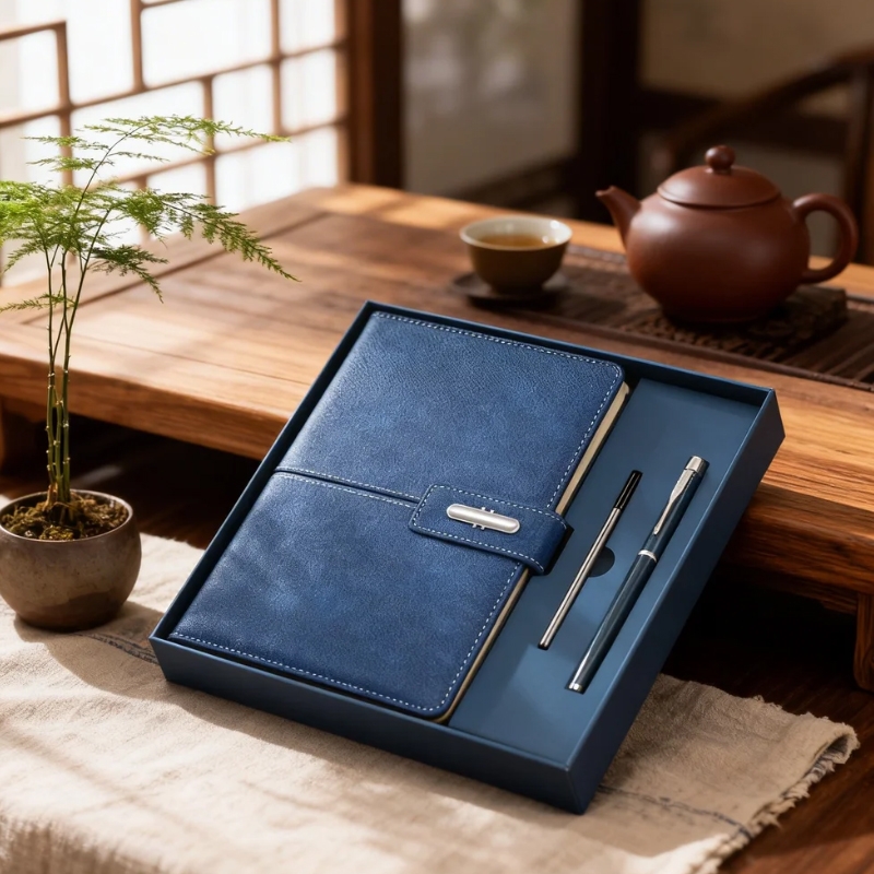 A5商务笔记本礼盒套装定制