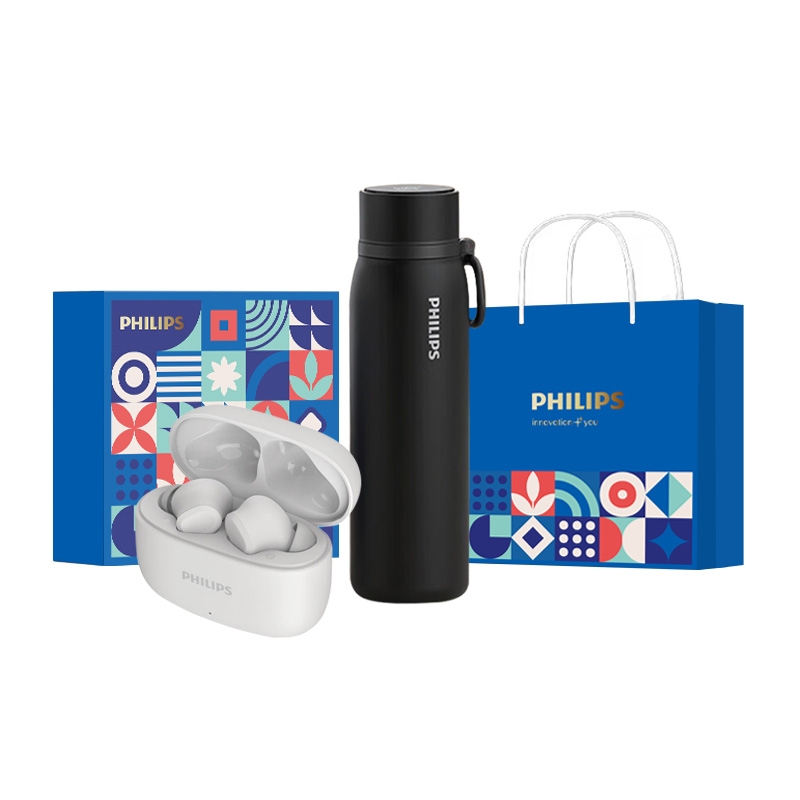 飞利浦  蓝牙耳机保温杯套装J-G0053
