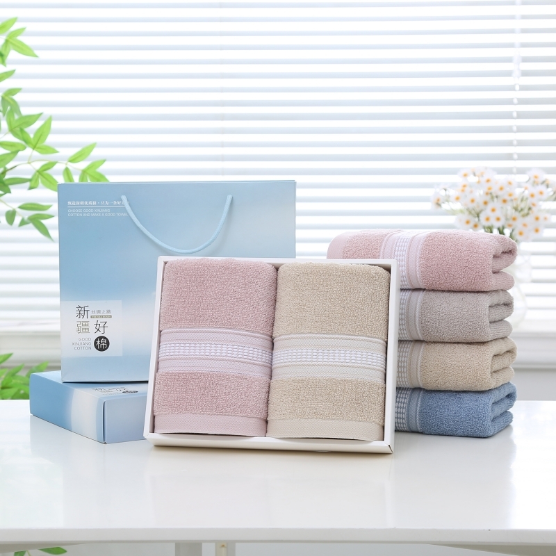 奥来纯  纯棉恋尚双巾礼盒