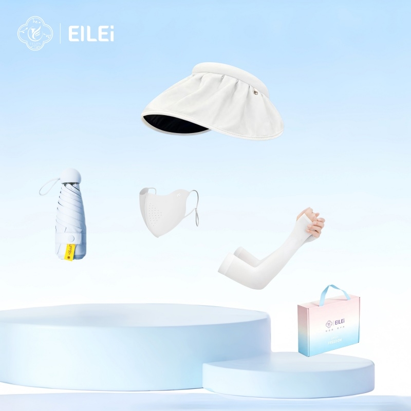 EILEI  黑胶雨伞多重出行防晒套装五1080