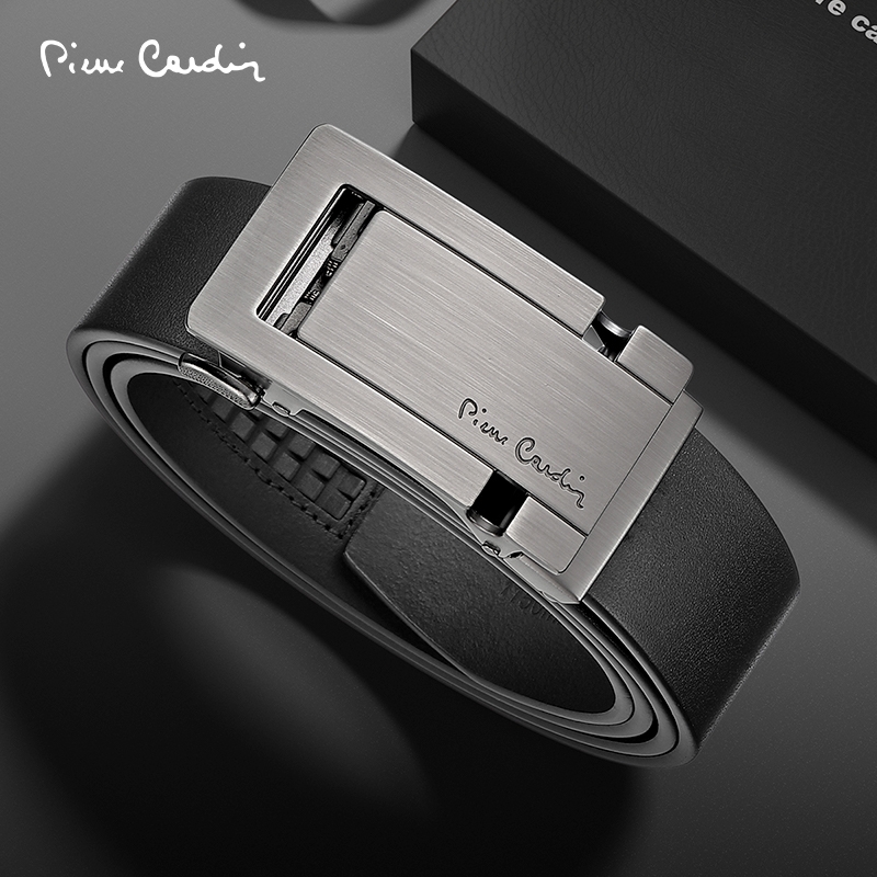 皮尔卡丹  黑色男式自动扣皮带W52866921