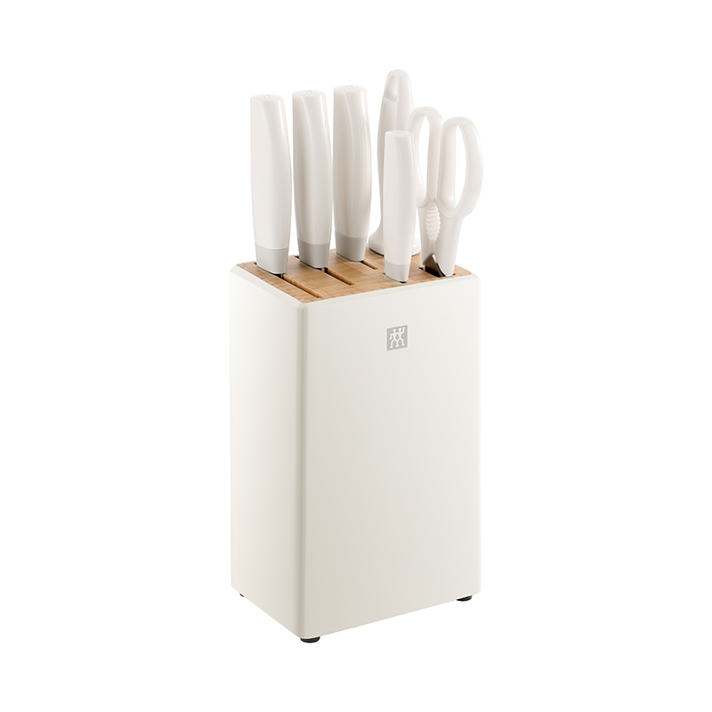 双立人  双重抗菌钛金刀具7件套奶油白1035154