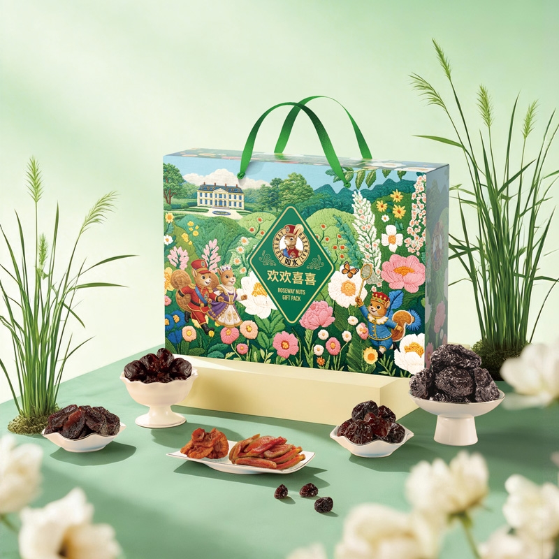 如水  欢欢喜喜礼盒果干款660g