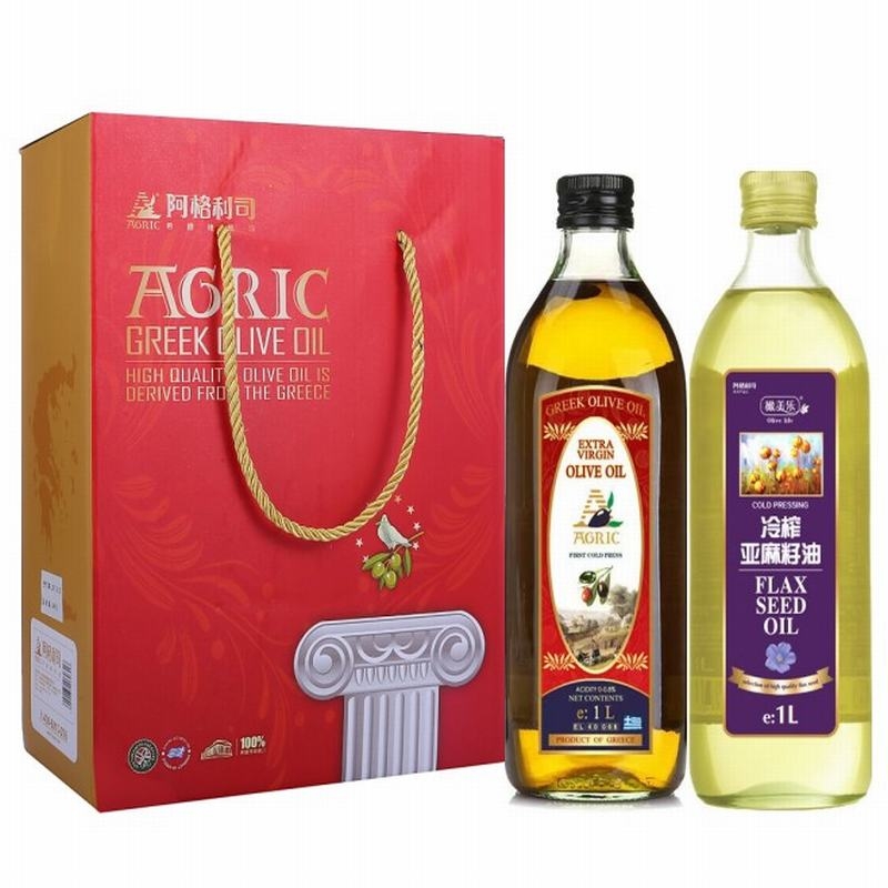 阿格利司  希腊精品特橄榄油亚麻籽油礼盒