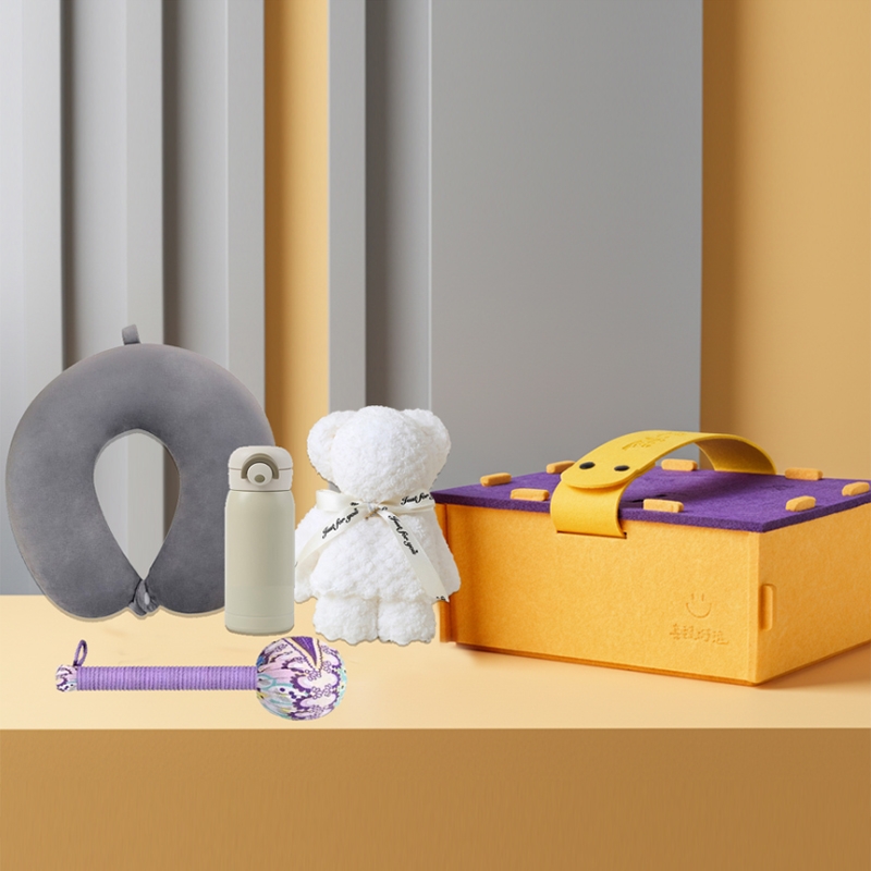 若生活  喜提好运毛毡收纳保温杯按摩捶套组26026