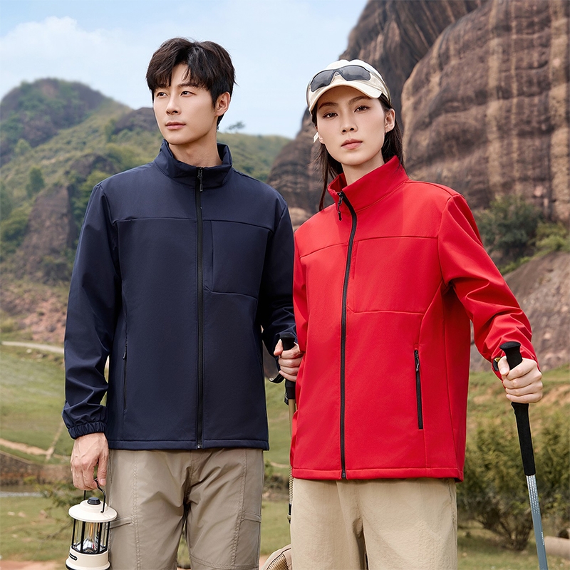 美依  石墨烯软壳抓绒立领冲锋衣定制