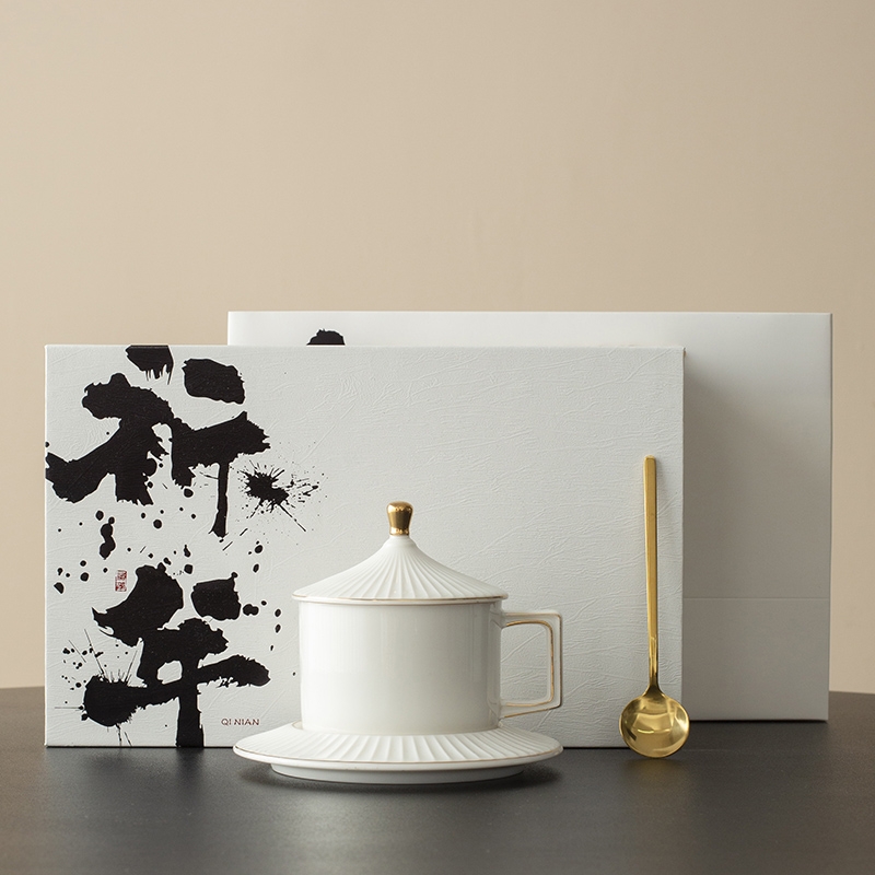 燚器  咖啡杯故宫天坛祈年殿羊脂玉