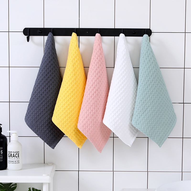 奥来纯  A类纯棉纱布华夫格方巾48g