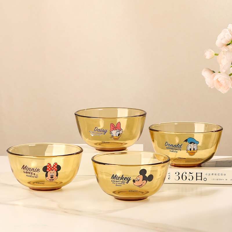迪士尼  琥珀轻奢玻璃米饭碗5英寸彩盒装