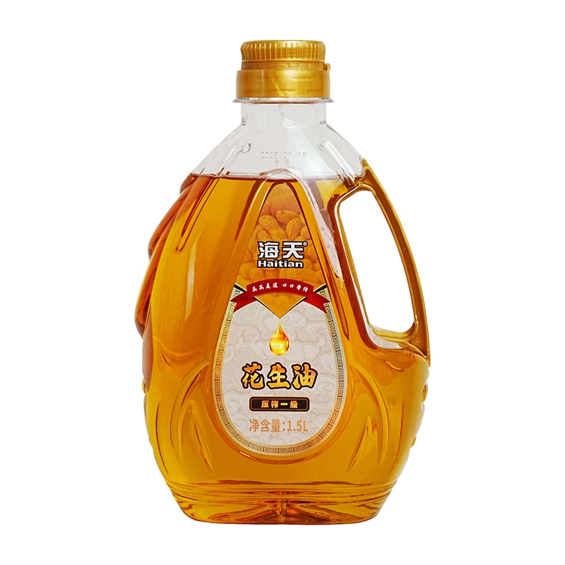 海天  压榨一级花生油水滴瓶1.5L