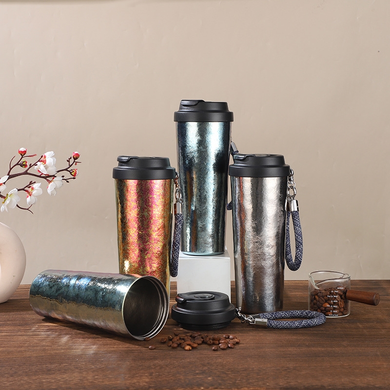 骏天  轻奢大容量随行纯钛咖啡杯保温杯Ti80-36