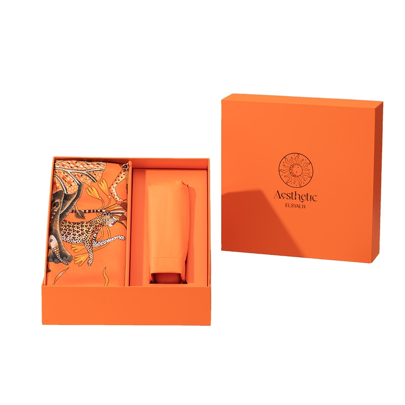 艾丝雅兰  薇薇安真丝方巾五折伞套装A-ZH2202