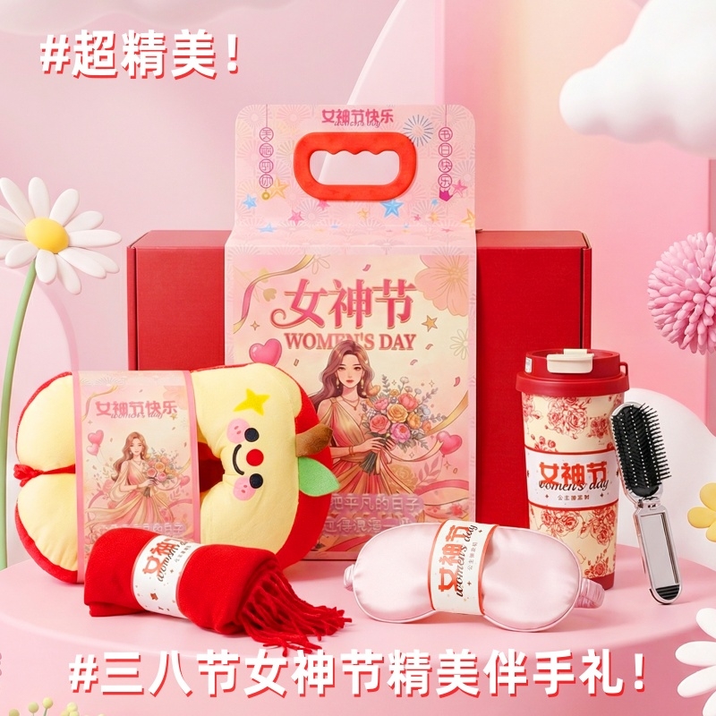 上白石  眼罩头梳u形枕保温杯围巾伴手礼WMF-002