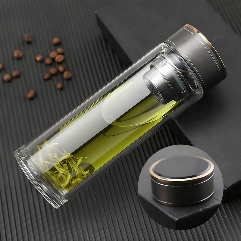 至作  304钢杯盖玻璃杯300MLSNK-1702